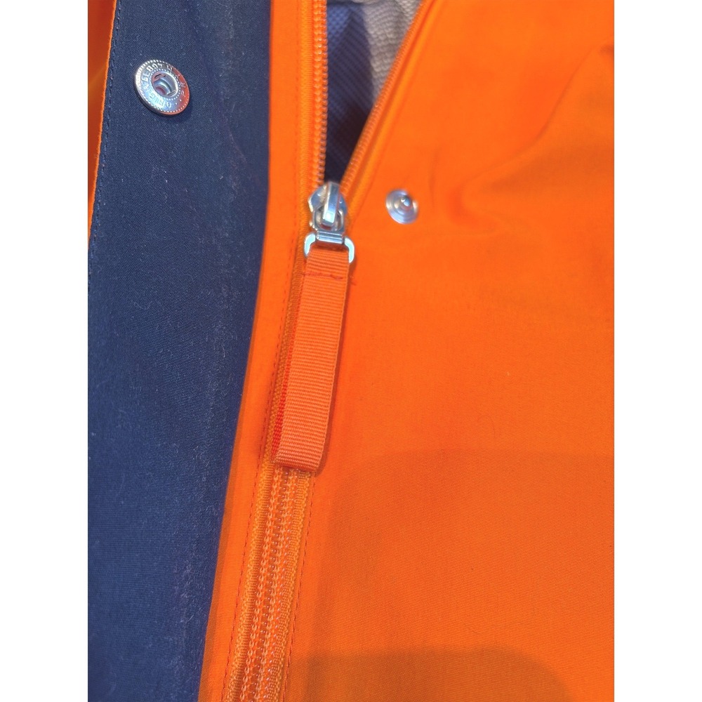 Escada Sport Womens Orange All Weather Rain Jacket w/ Navy Bucket Hat Set Small - Picture 4 of 5